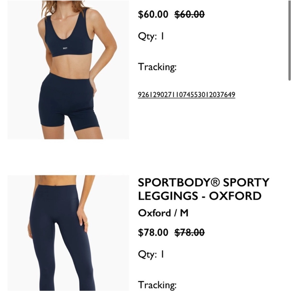 Set Active Leggings and Sports Bra set